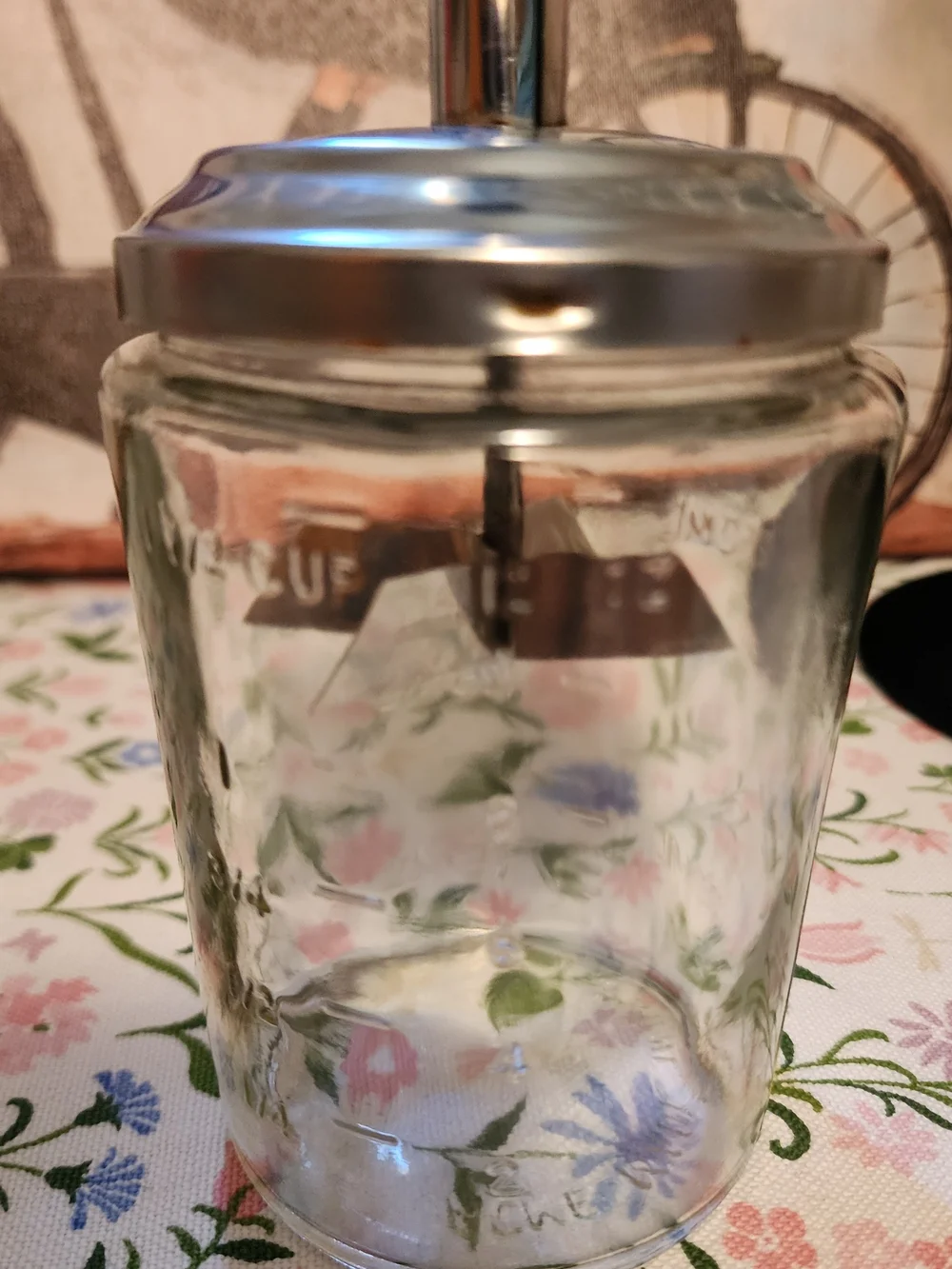 ACME Glass Nut Chopper with Silver Plunger
